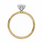Load image into Gallery viewer, 2 carat oval moissanite solitaire Ring In Yellow Gold
