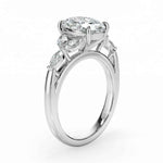 Load image into Gallery viewer, 3.50 Carat Oval and Marquise Cut 7 Stone Moissanite Ring in Yellow Gold
