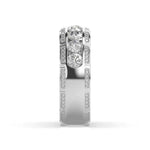 Load image into Gallery viewer, 3 Carat Round Moissanite Men's Wedding Band In White Gold
