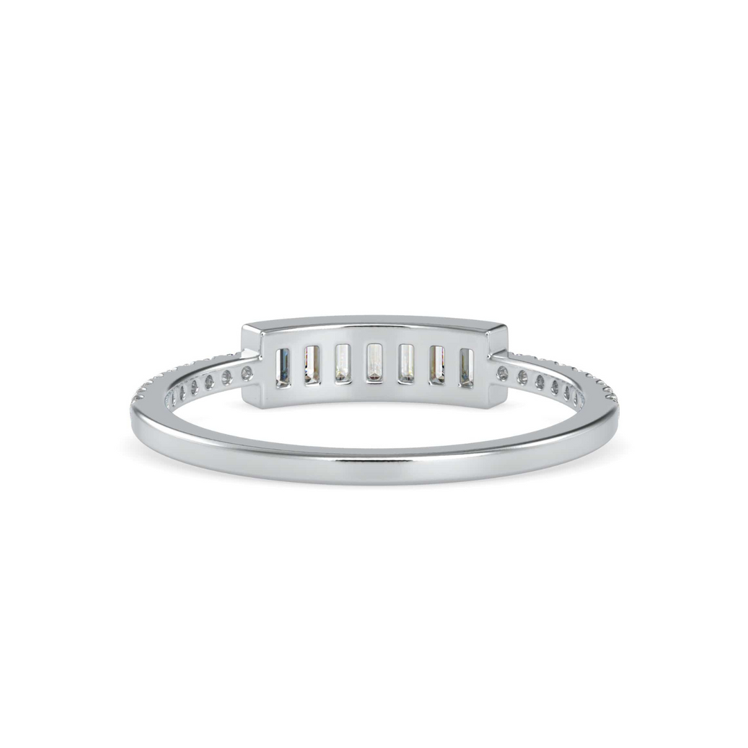 1.8 Carat Baguette Cut Moissanite Ring in White Gold