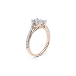 Load image into Gallery viewer, 3 Carat Radiant Cut Moissanite Engagement Ring in Rose Gold
