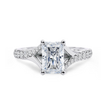 Load image into Gallery viewer, 3 Carat Radiant Cut Moissanite Engagement Ring in Rose Gold
