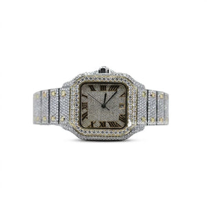 Front View Of VVS Moissanite Diamond Watch