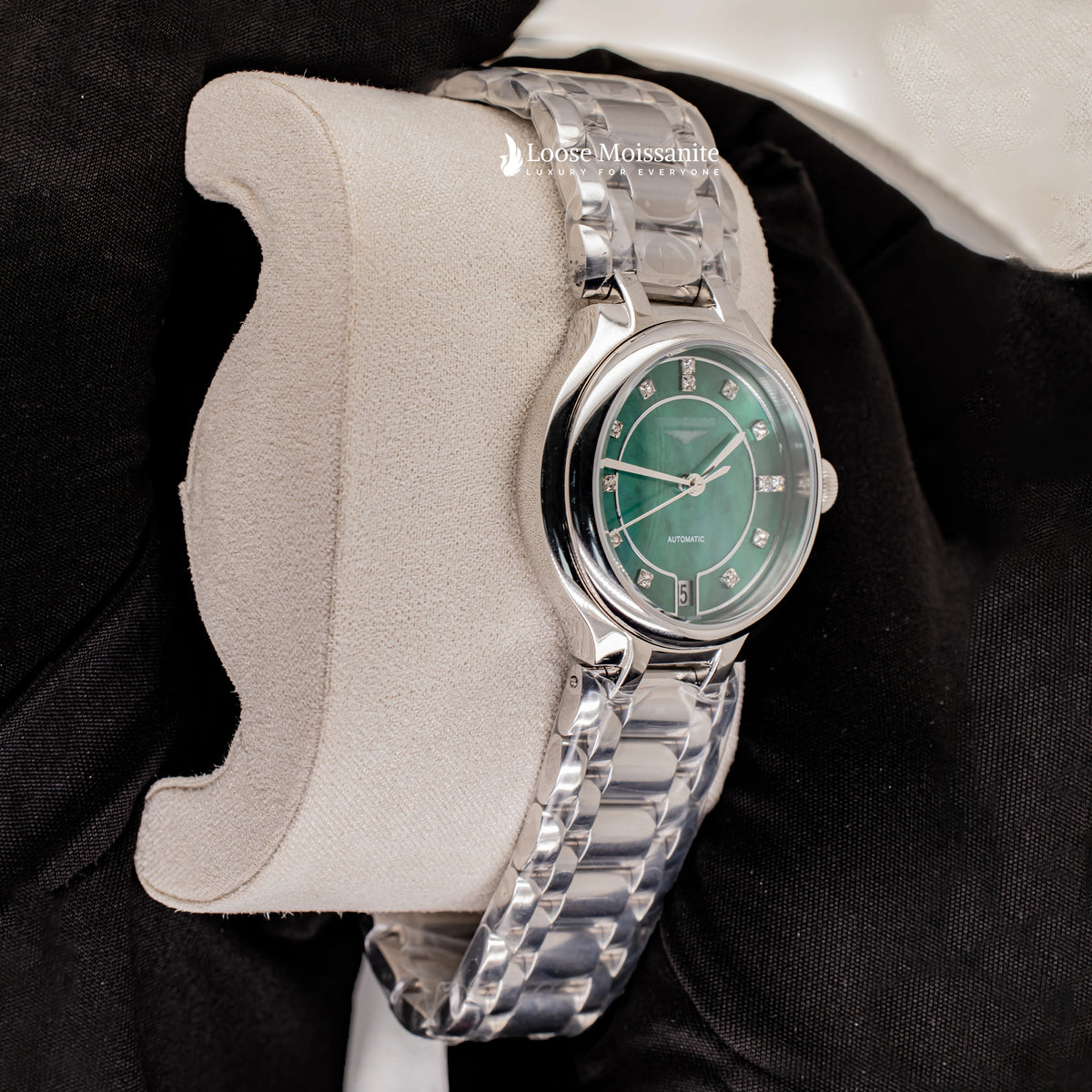 Side view of primaluna women's automatic watch