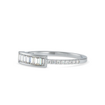 Load image into Gallery viewer, 1.8 Carat Baguette Cut Moissanite Ring in White Gold
