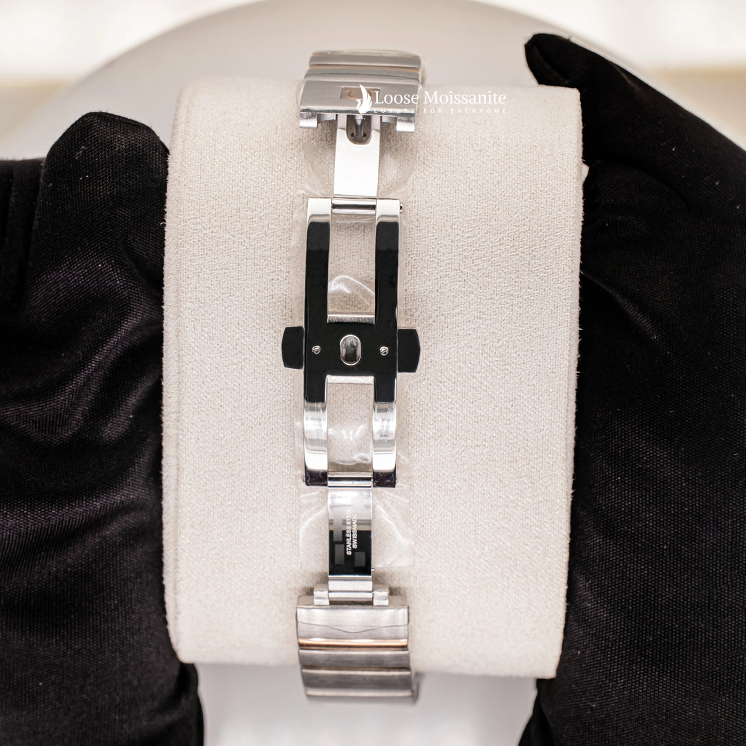 Back View Of Purple Dial Plain Constellation Watch For Women