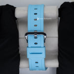 Load image into Gallery viewer, Sky Blue Dial Moissanite Rubber Strap  Iced Out Watch For Men
