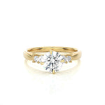 Load image into Gallery viewer, 1 Ct Round Cut Moissanite Five Stone Engagement Ring In White Gold
