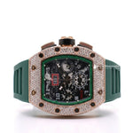 Load image into Gallery viewer, Front View Of VMoissanite Watch with Rubber Strap
