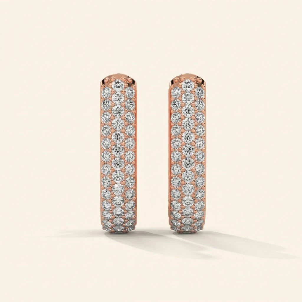 Round Huggie Hoop Earrings
