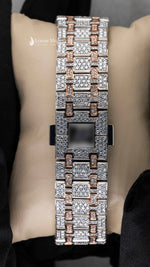 Load image into Gallery viewer, Back Side of AP Royal Oak Moissanite Watch | 41 Mm | Rose Gold Tone

