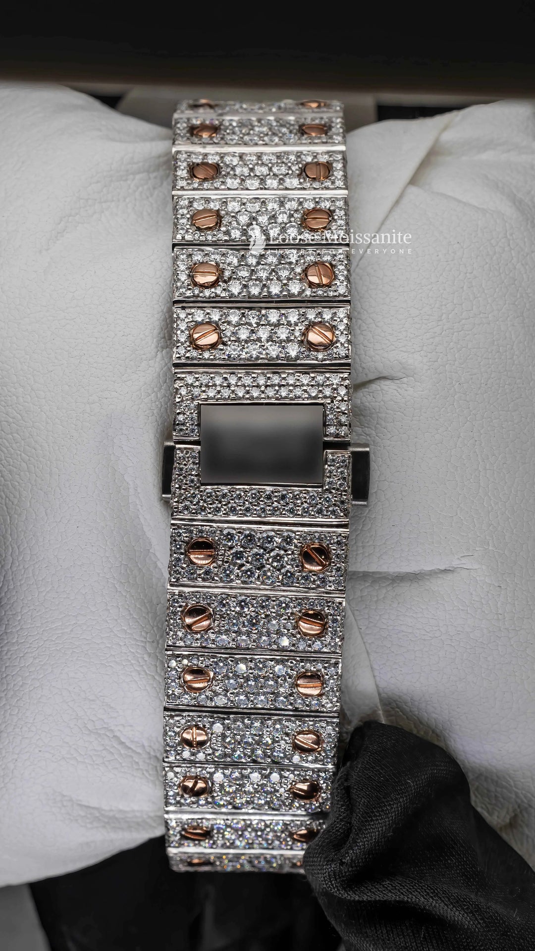 Back Side of Arabic Dial Moissanite Watch For Women | 36 MM