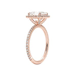 Load image into Gallery viewer, 2 Carat Asscher Cut Hidden Halo Moissanite Ring in Rose Gold
