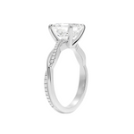 Load image into Gallery viewer, 1.50 Carat Asscher Cut Twisted Moissanite Ring in Yellow Gold
