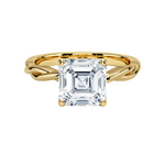 Load image into Gallery viewer, 1.50 Carat Asscher Cut Twisted Moissanite Ring in White Gold
