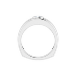 Load image into Gallery viewer, 1 Carat Round Cut Bezel Set Moissanite Wedding Ring for Men
