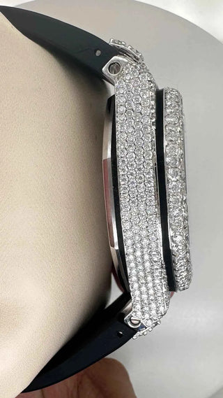 Bust Down Rubber Band Moissanite Watch