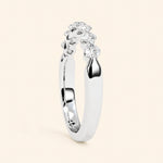 Load image into Gallery viewer, Side View Of 7 Stone Wedding Band
