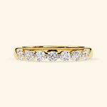 Load image into Gallery viewer, Front View Of 7 Stone Wedding Band
