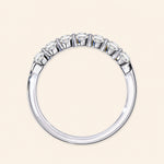 Load image into Gallery viewer, Back View Of 7 Stone Wedding Band
