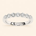 Load image into Gallery viewer, Angle View Of 7 Stone Wedding Band
