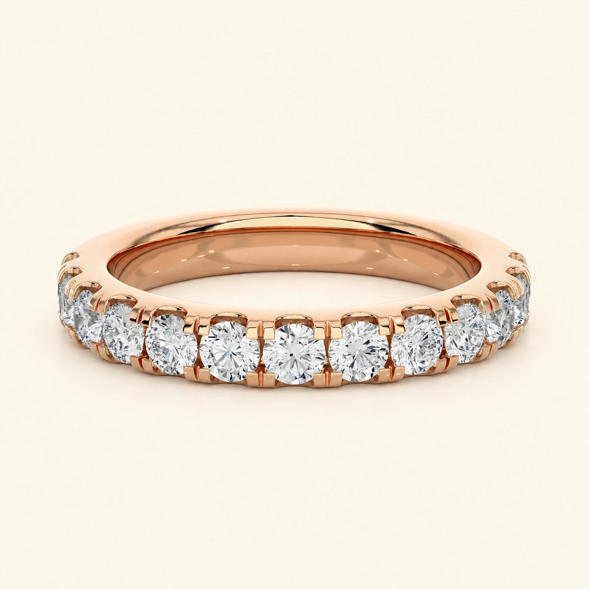 Front view of eternity band women