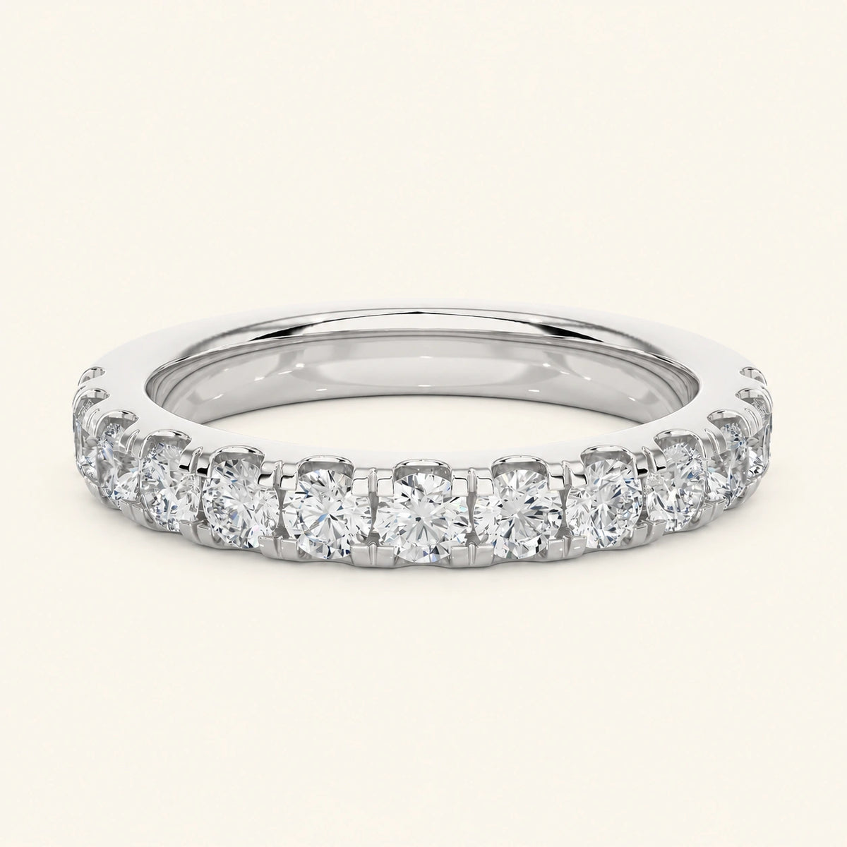 Front view of eternity band women