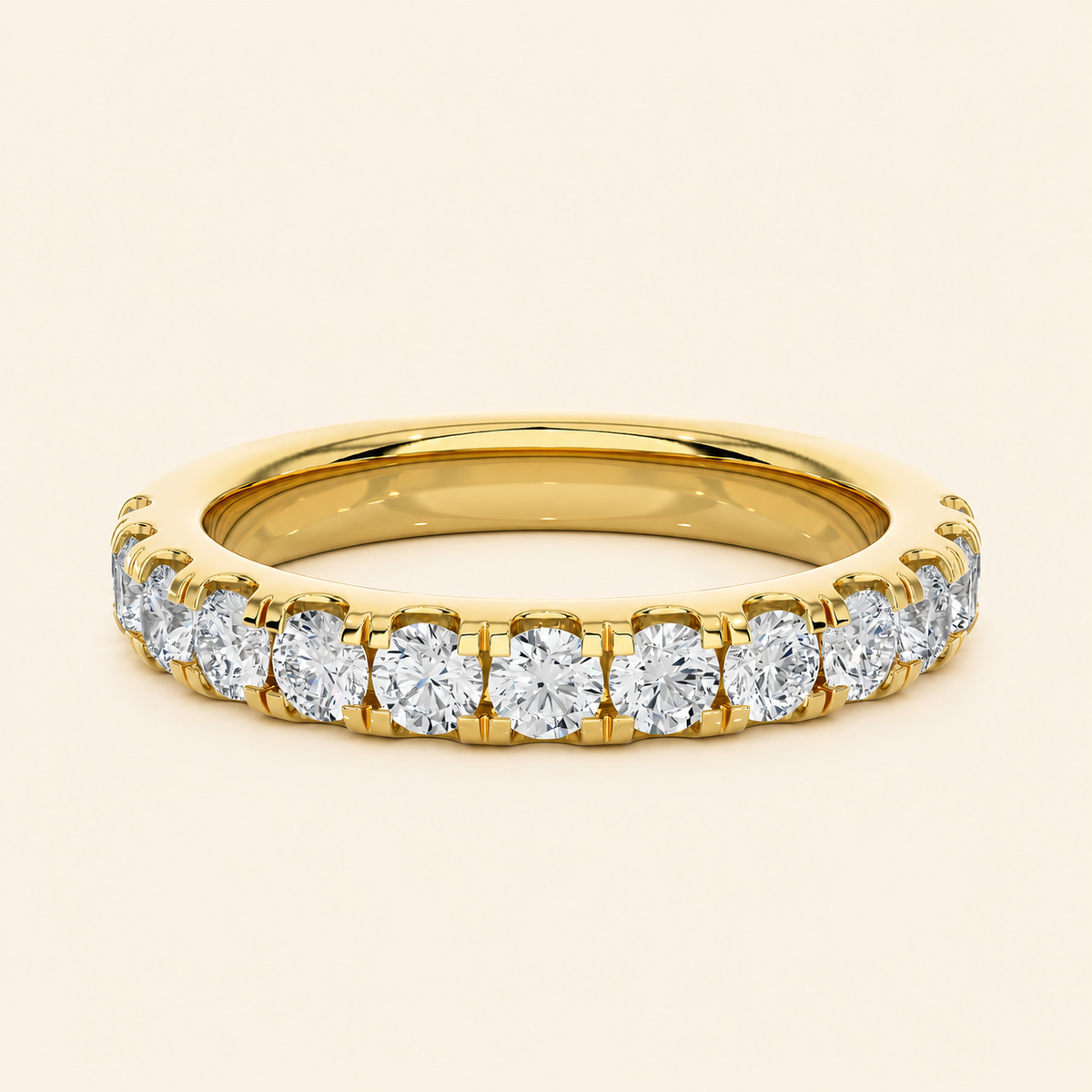 Front view of eternity band