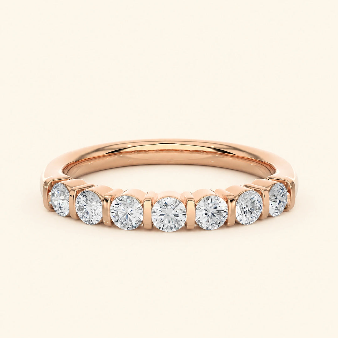 Front View Of Bar Setting Wedding Band