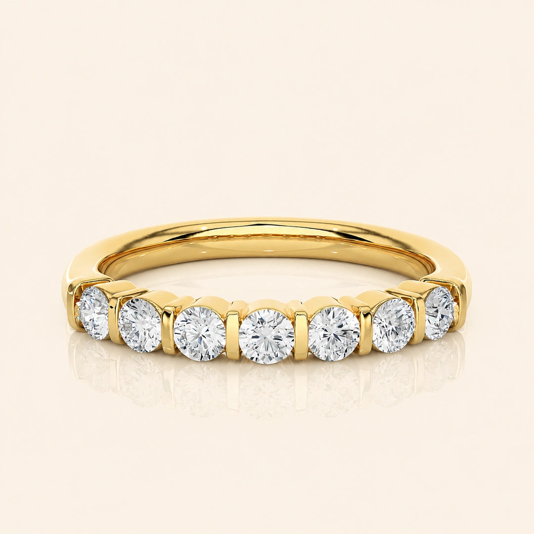 Front View Of Bar Setting Wedding Band