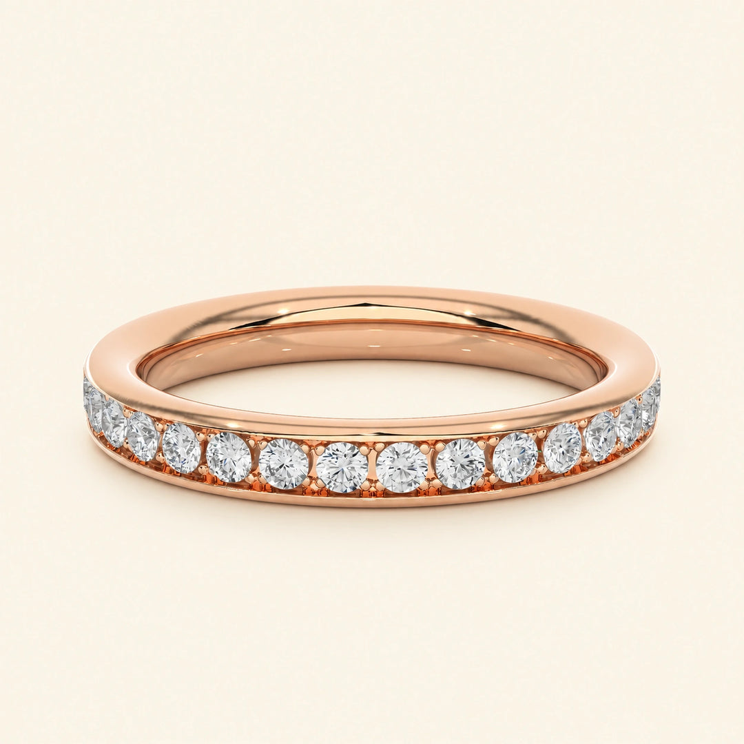 Front View Of Half Eternity Band