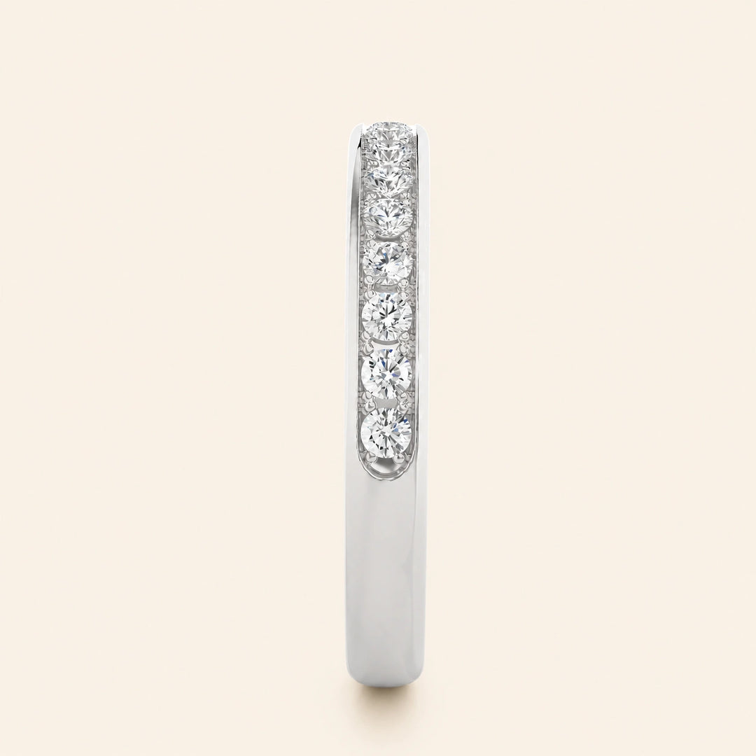 Side View Of Half Eternity Band