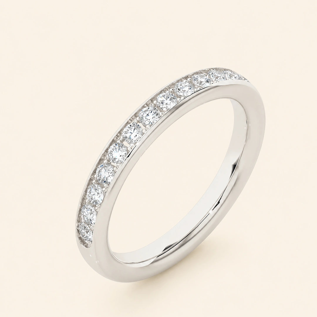 Angle View Of Half Eternity Band