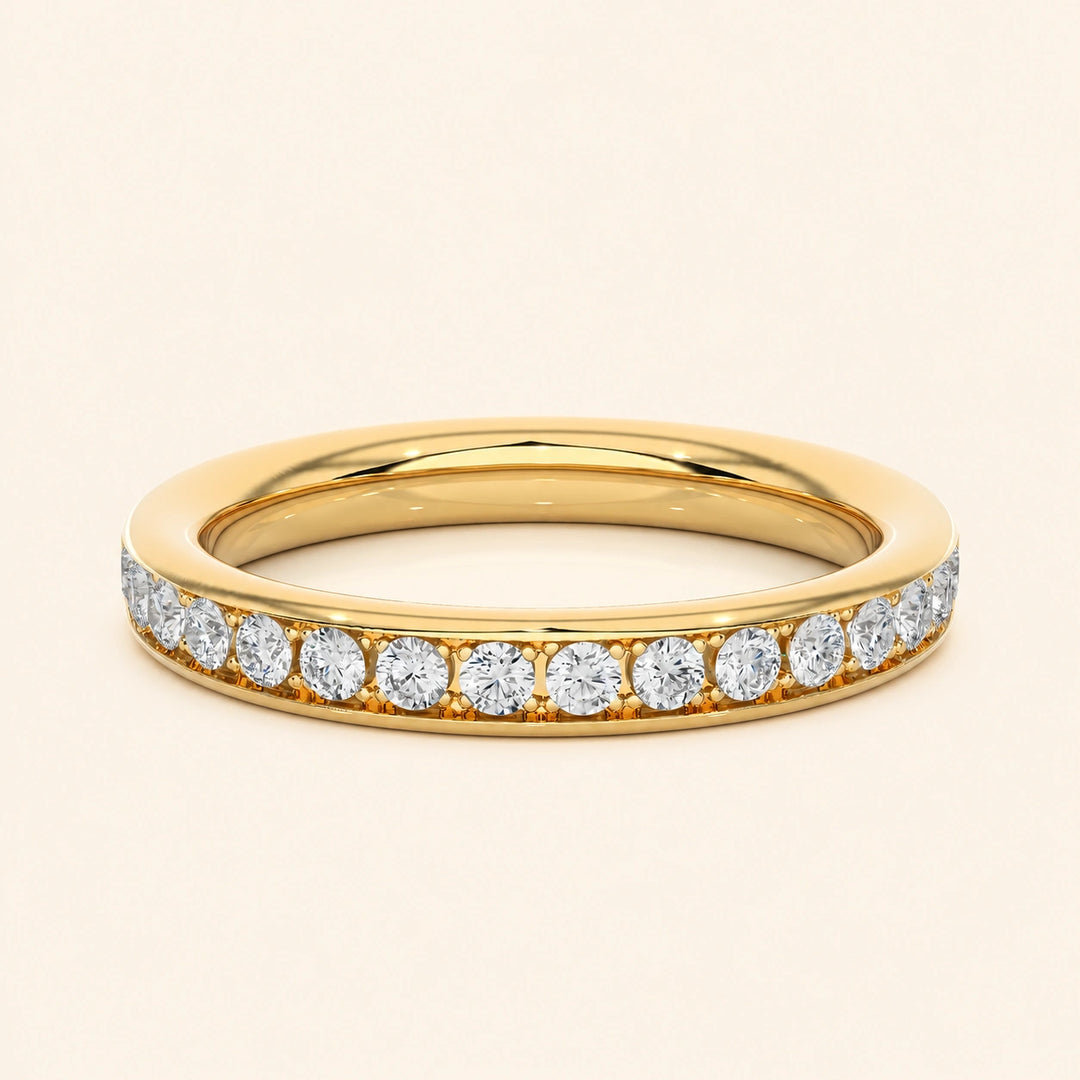 Front View Of Half Eternity Band