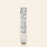 Load image into Gallery viewer, Side View Of PChannel Set Half Eternity Band
