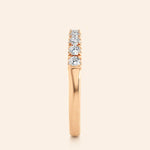 Load image into Gallery viewer, Side View Of Half Eternity Wedding Band
