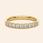 Load image into Gallery viewer, Front View Of Half Eternity Wedding Band
