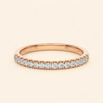 Load image into Gallery viewer, Front View Of Round Half Eternity Wedding Band
