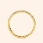 Load image into Gallery viewer, Angle View Of Round Half Eternity Wedding Band
