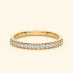 Load image into Gallery viewer, Front View Of Round Half Eternity Wedding Band
