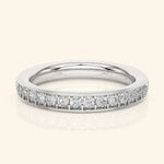 Load image into Gallery viewer, Front View Of Round Half Eternity Band
