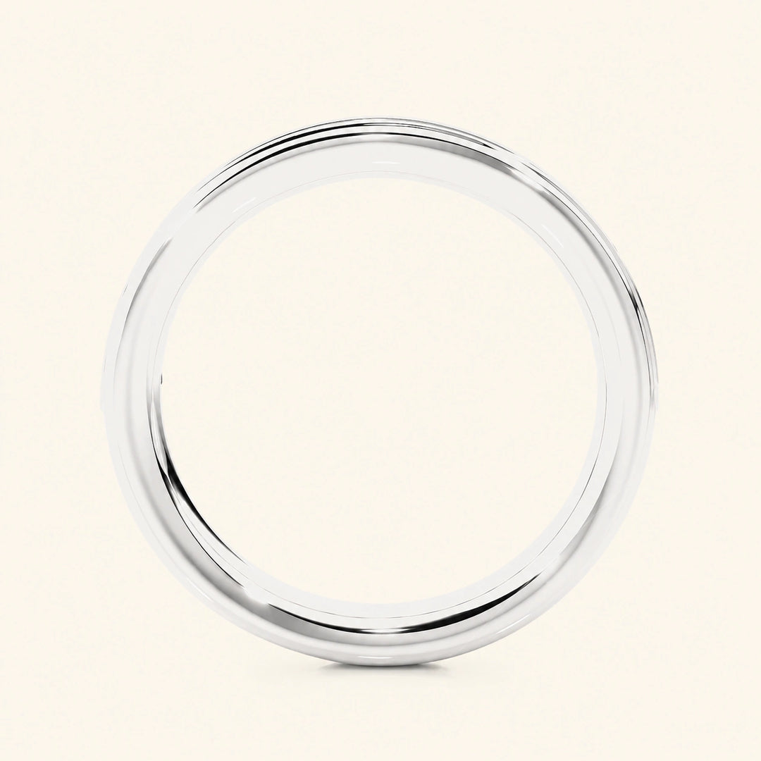 Back View Of Round Half Eternity Band