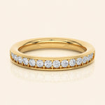 Load image into Gallery viewer, Front View Of Round Half Eternity Band
