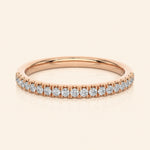 Load image into Gallery viewer, Front View Of Prong Half Eternity Wedding Band
