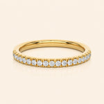 Load image into Gallery viewer, Front View Of Prong Half Eternity Wedding Band
