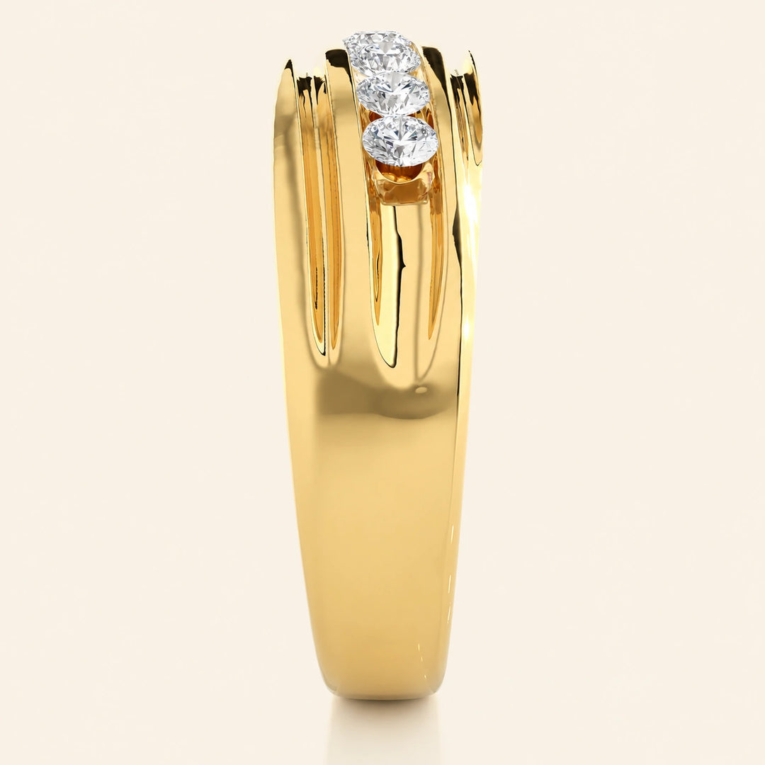 Side View Of 7 Stone Ring