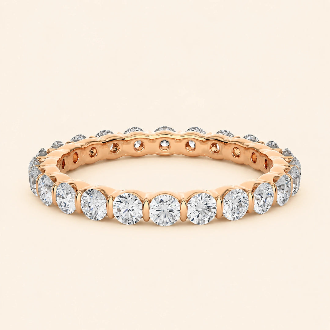 Front View Of Eternity Wedding Band
