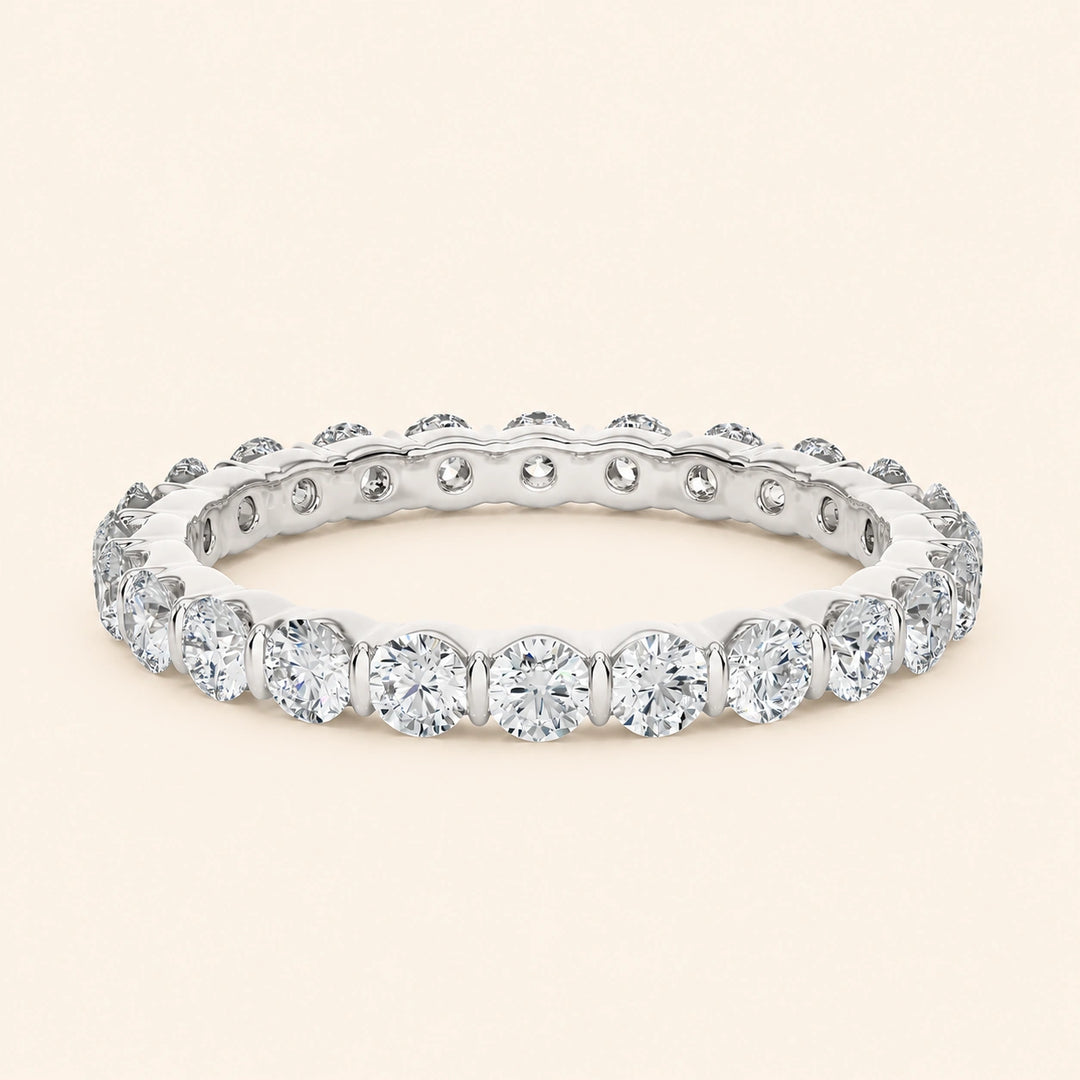 Front View Of Eternity Wedding Band