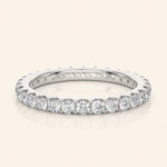 Load image into Gallery viewer, Front View Of V Split French Set Wedding Band
