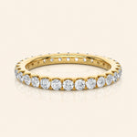 Load image into Gallery viewer, Front View Of V Split French Set Wedding Band
